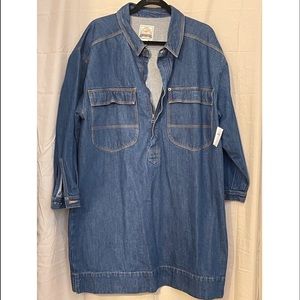 NEW GAP  Workforce Denim Dress |Size L